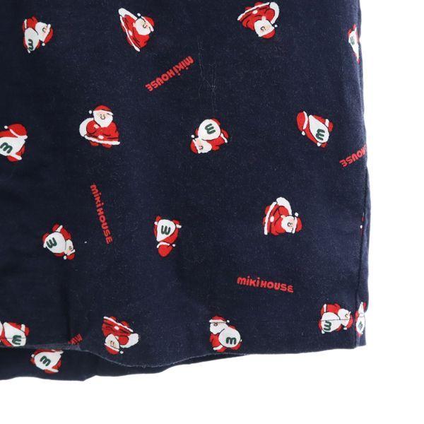 mikihouse Santa Claus Long sleeve shirt M Navy blue Open collar Men's Used