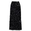 Winter Women's High-Waisted Velvet Sequin Bodycon Skirt - Stylish, Slimming, and Hip-Covering Design