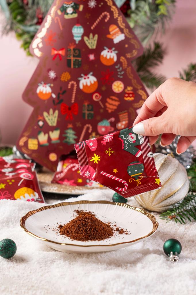 Adventskalender Mit Gemahlener Arabica-Kaffee Tannenbaum Geschenk Green Touch