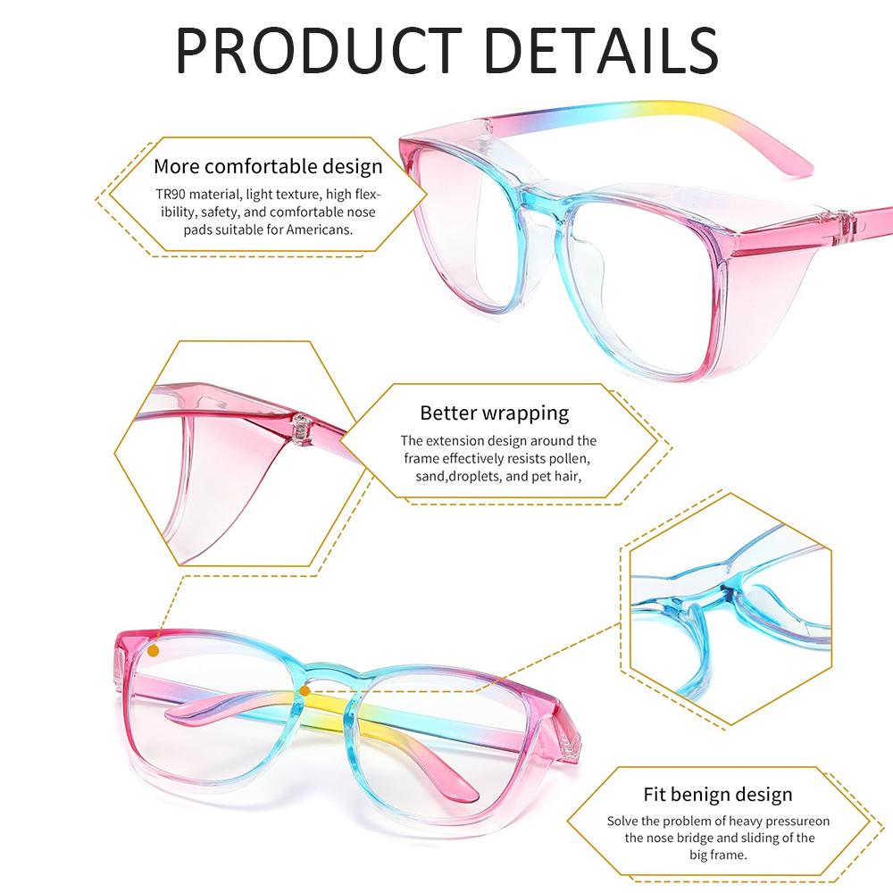 1PC Anti Blue Light Glasses For Men Women Transparent Sand-proof Anti-shock Biking Safe Goggles Blue Blocking Protect Eyewear