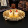 Light Luxury Metal Oval Household Living Room Fruit Plate Creative Dried Fruit Plate Storage Plate Metal Handicraft Ornament