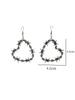 Hip-hop Punk Thorny Wire Heart-shaped Pendant Dangle Earrings for Men Women Gothic Halloween Creative Earrings Jewelry Accessory