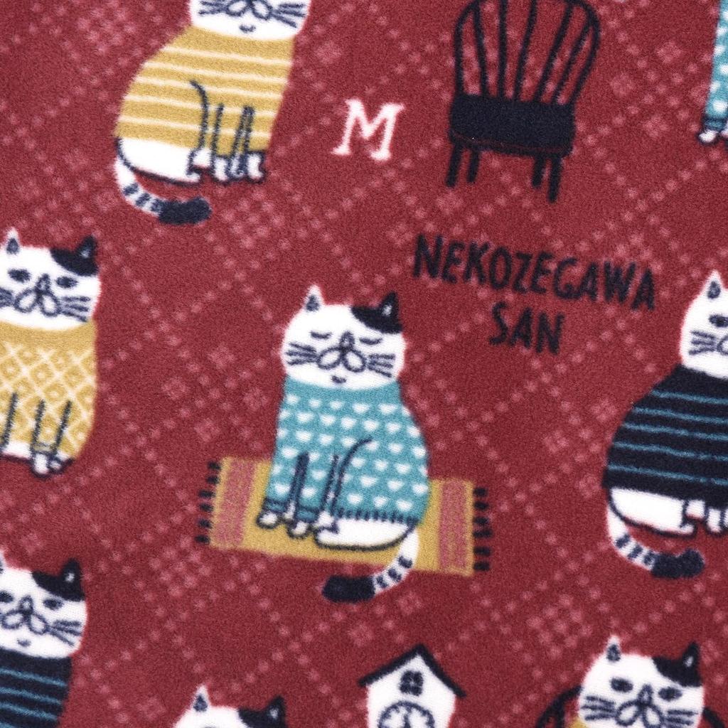 Fleece Fleece Side Button [Kusuguru Japan] Apron, Apron, Red, M-L