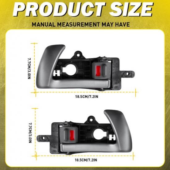 Interior Inner ide Door Handle Right Left Pair For Hyundai Santa Fe 2007-2012