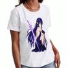 Anime-Paar Damen Baumwoll-T-Shirt, Re Baumwolle Premium-Druck, Langlebig, Freizeit Und Mode. Süßes Cartoon-Mädchen und Junge Grafik-T-Shirt, Geschenk für Anime-Liebhaber, Ca