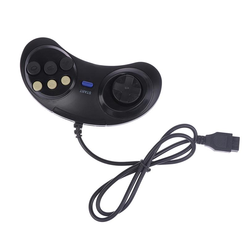 Classic Wired 6 Buttons Joypad Handle Game Controller For Sega Md2 Mega Drive