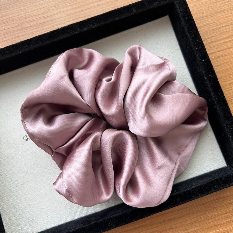 Korea Fashion Dot Satin Scrunchies For Women White big Hair Bands Elastic Silk Hair Tie Girls Black ponytail holder hair rope