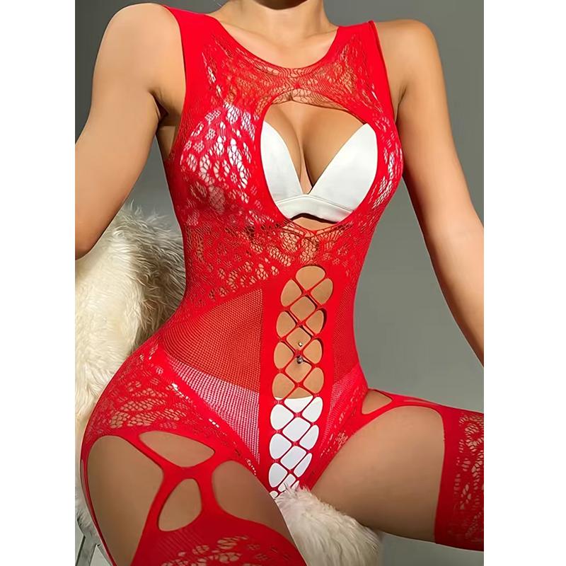 Plus Size One Piece Open Bra Crotchless Underwear For Women Sex Lace Transparent Sexy Lingerie Babydolls Erotic Bodysuit Mujer