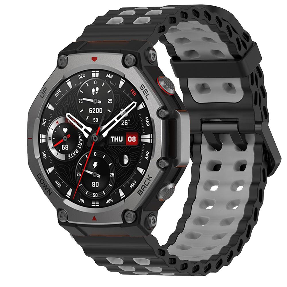 For Amazfit T-rex3 Silicone Band Metal Connector Watchband For Amazfit T Rex3 Strap Sport Smartwatch Accessories Wristband