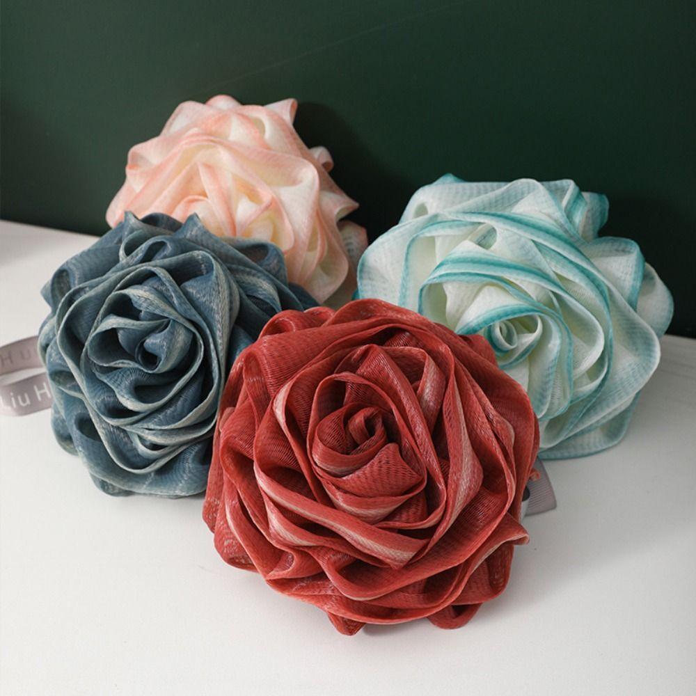 Mesh Rose Bath Ball Lightweight Shower Ball Hangable   Bathroom