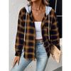 New Autumn and Winter Hooded Sweatshirt Buttoned Casual Shirt Jacket