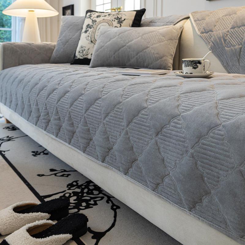 Nordic Plush Sofa Cushion 2026: All-Season, Non-Slip Seat Cover for Living Room.