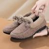 Winter Warm Womens Flat Shoes Indoor Cotton Slippers With Thick Sole Anti-Slip Warm Footwear Soft Bottom Zapatillas De Mujer