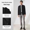 EMZ Men's Comfortable High-Elastic Business Casual Jacket Shirt