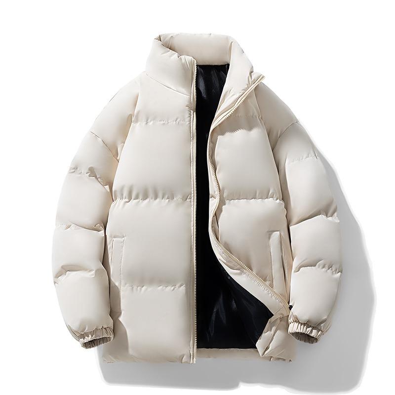 Winter Padded Jacket Men's Thickened Padded Jacket Casual Solid Color Youth Padded Jacket Men's Clothes N Cket