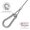 304 Stainless Steel Wire Rope Crimped Aluminum Sleeve Clothesline Safety Cable for Lighting Suspension and Anti-theft Hanging.