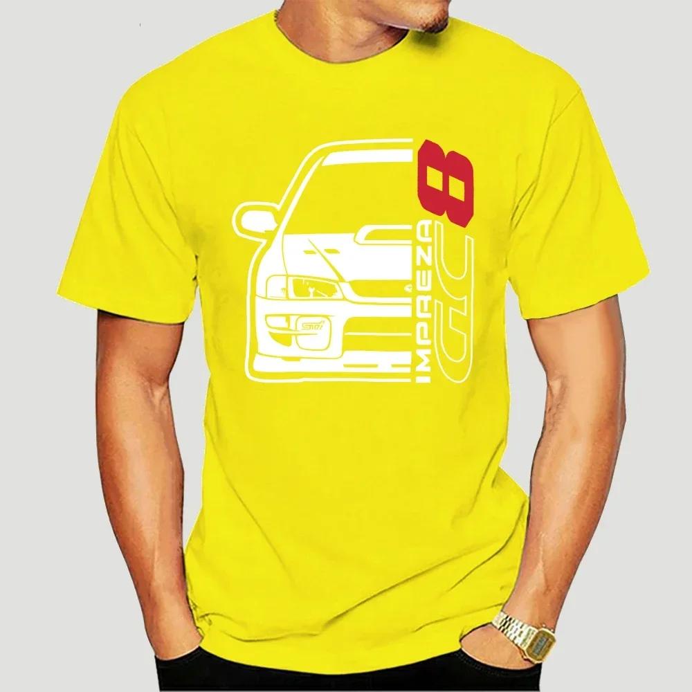 New Men T Shirt Fashion Men Brand Fitness Slim Fit Japan Car Impreza Gc8 T-Shirt Printing Shirt Men Cotton Tees Streetwear 3511X