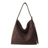 Vintage Versatile Commuter Tote Bag Women's Large Capacity Underarm Bag Suede Shoulder Bag Handbag