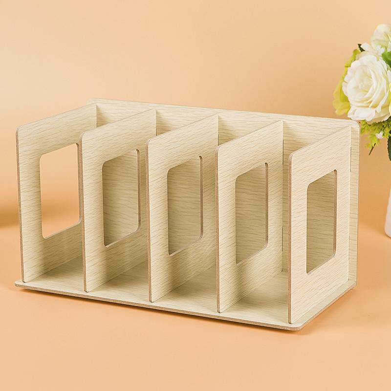 Desktop Storage Shelf with DIY Creative CD and DVD Rack for Home and Office