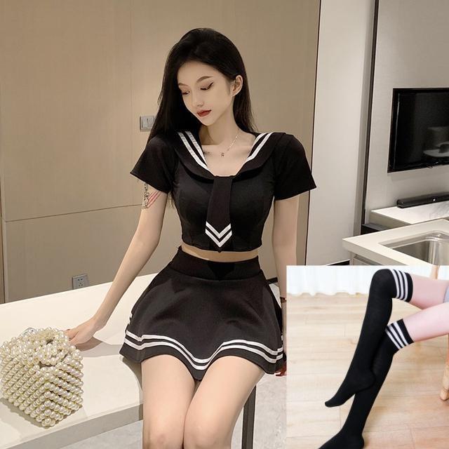 Large Size Can Wear Sexy and Pure Student JK Sailor Uniform Seduction Passion Hot Underwear