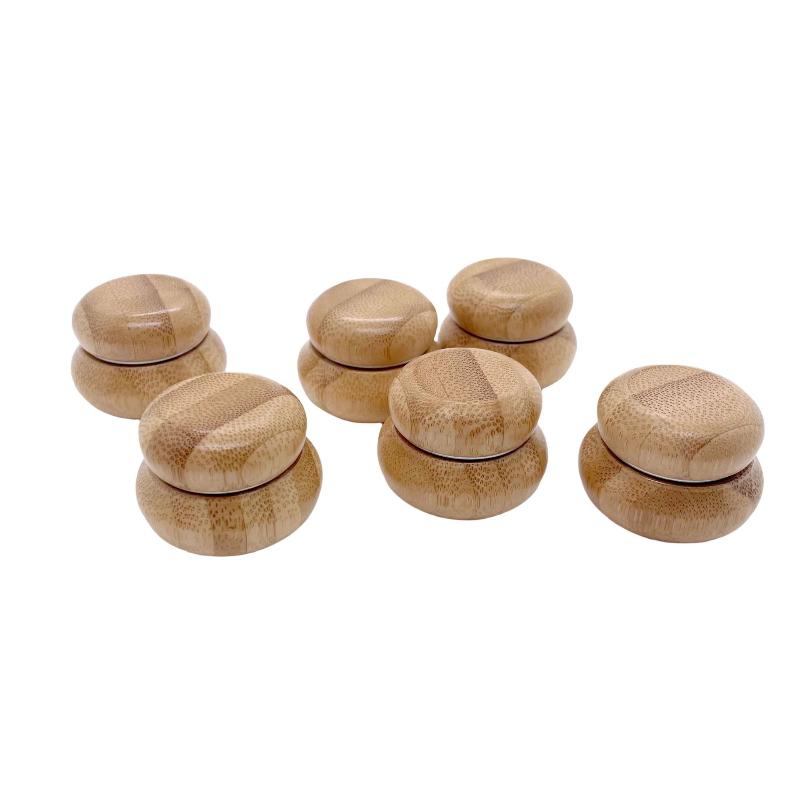 5G Mini Bamboo Cosmetic Container Cream Bottle Lip Balm Makeup Skincare Container Refillable Lotion Jar Empty Cosmetic Box