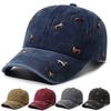 Welpen Retro Frühling und Herbst Mode gewaschen weiches Oberteil Baseballkappe, Straße gemacht alt neu Schnabelkappe, bestickt