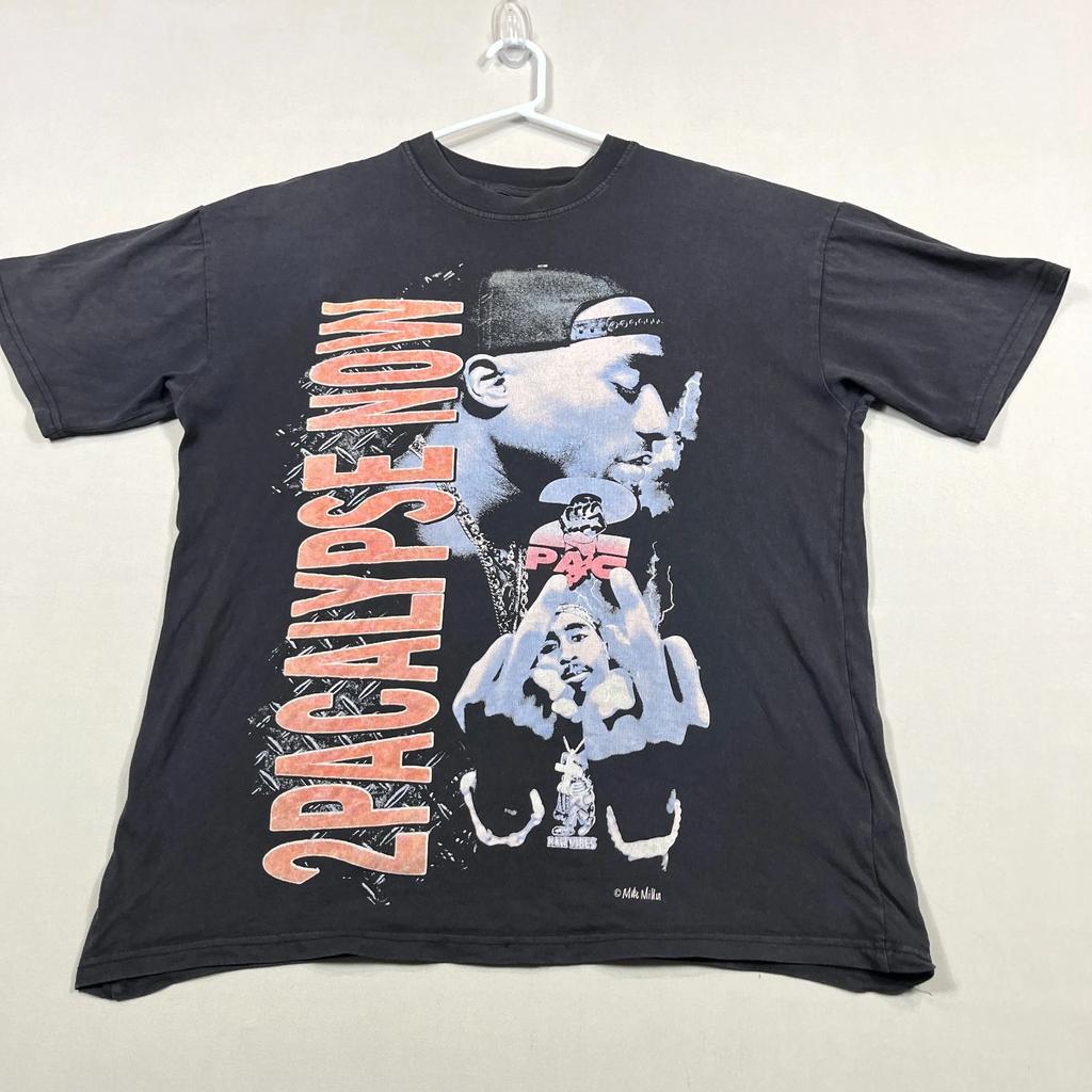 2PAC Rap Tee Tupac Shakur Music Hip-Hop Graphic Cotton T Shirt Mens Small S