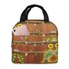 Custom Plants Gaming Zombies Insulated Lunch Bags for School Office Video Game Waterproof Thermal Cooler Lunch Box Unisex