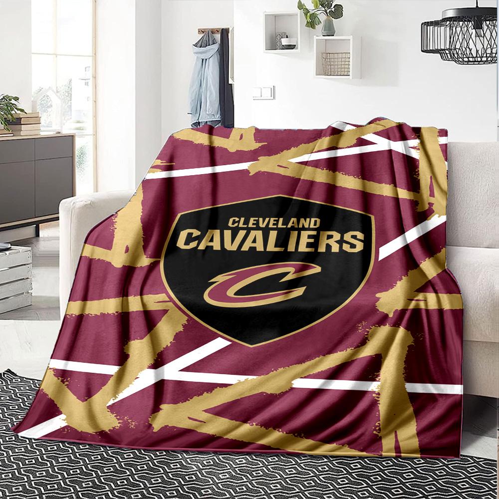 Cleveland Cavaliers Print Flannel Blanket High Quality Warm Comfortable Cover for All Seasons Perfect for Gifts Home Decor