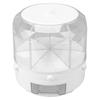 Rotating Rice Dispenser 13.2lb Capacity 6 Grid Airtight One Click Output Dry Food Storage Container for Grain Beans