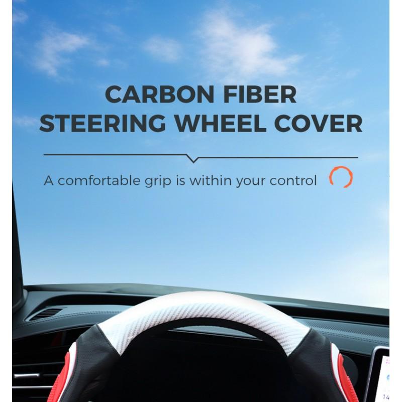 Universal Sport Steering Wheel Cover 38cm Silicone Grip With Massage Bumps Breathable Synthetic Leather All-Season Car Accessory