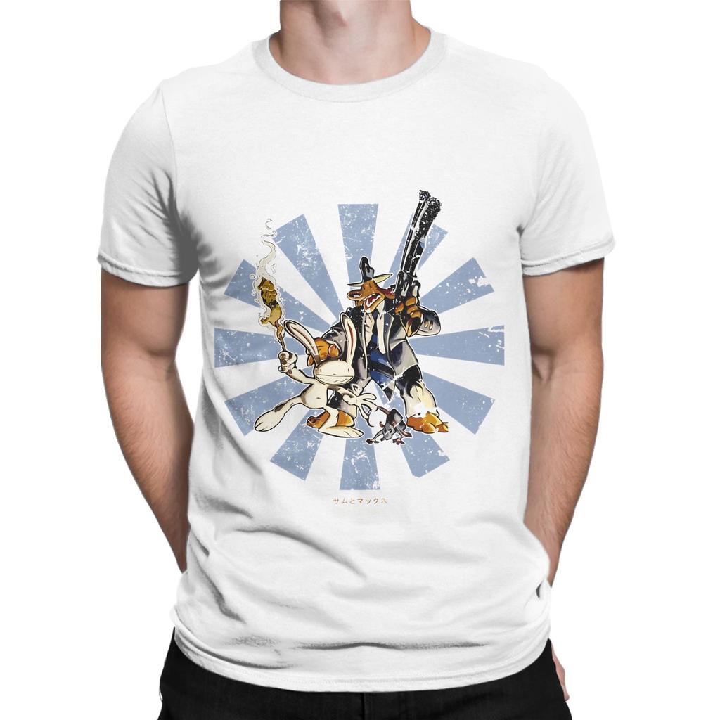 Sam And Max Hit The Road Retro Japanese Graphic 100 Cotton Tshirt Sam And Max Hit The Road Tees Tops For Unisex