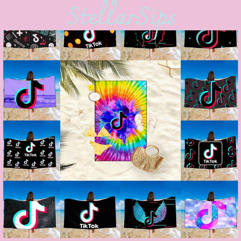Vibrant Tiktok Printed Towel Perfect For Swimming Swimwear And Shower Needs