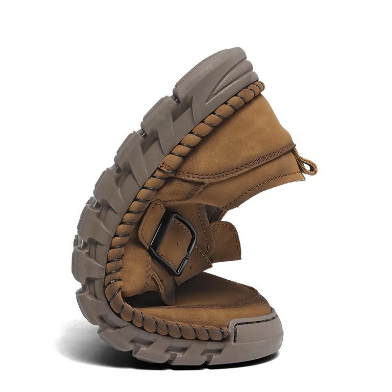 Fashion Men's Brown Leather Casual Shoes Black Loafers Stylish Stitched Sole Derby Shoes Minimalism Suitable for Daily Street Wear 2025