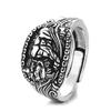 Ethnic Style Pixiu Ring for Men, Domineering and Trendy, Aged and Dyed Black Craft, Creative Index Finger Ring