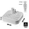 KADAX Base Ombrello Supporto per Ombrello da Giardino Quadrato 39cm Peso