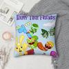 Happy Tree Friends Canvas Pillow Case Square Double-Sided Printing Short Plush Sofa Cushion Cover Bedside Pillow
