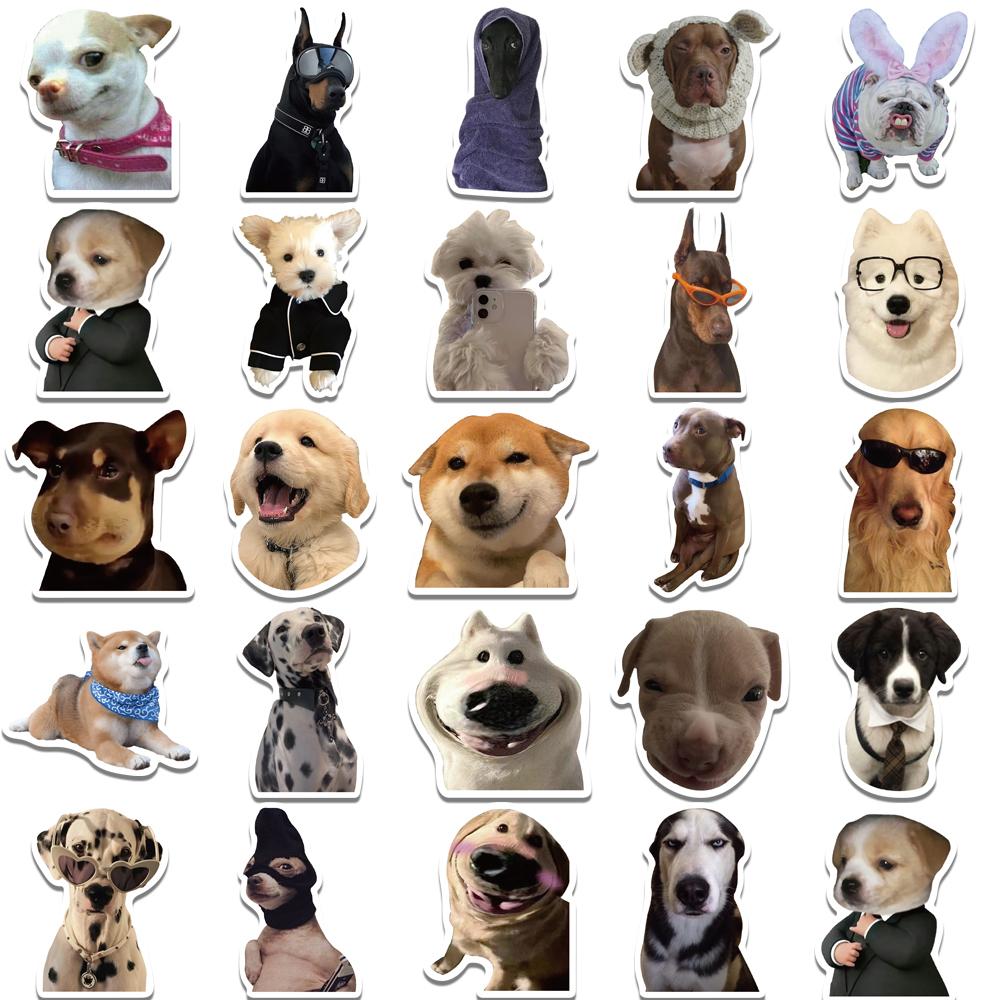10/30/50pcs Kawaii Cute Cartoon Dog Meme Stickers Funny Graffiti Decals Waterproof DIY Phone Skateboard Luggage Sticker Packing