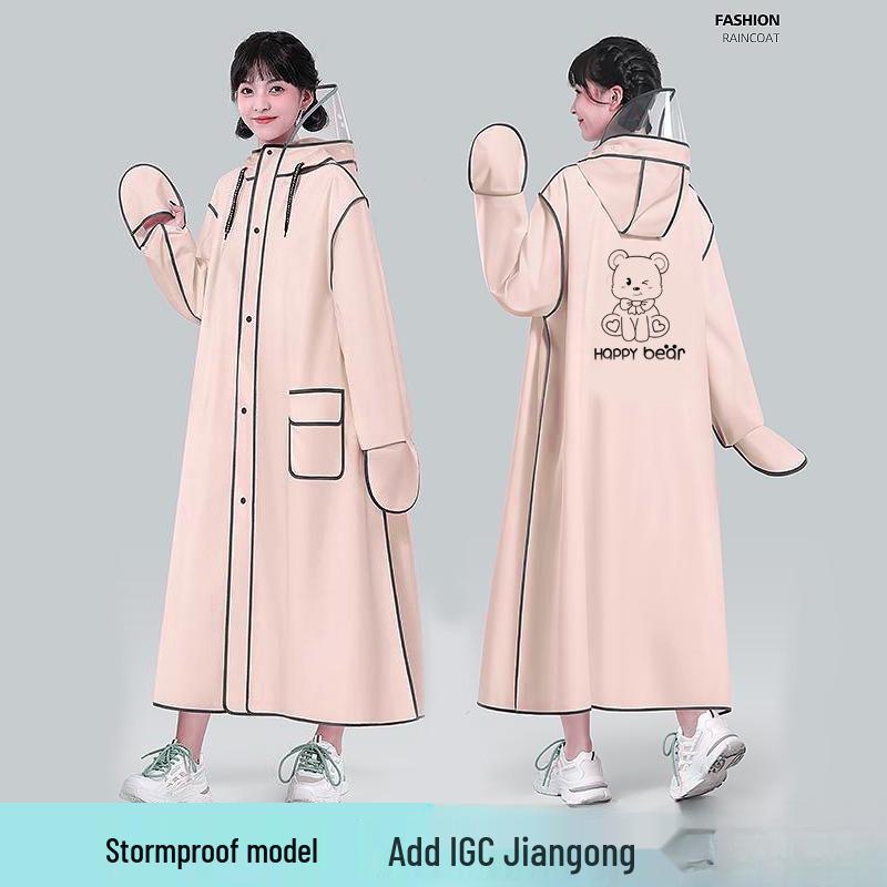 Full-Length Rainproof Poncho for Electric Car, Bicycle Riding - Unisex Adult