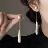 New Arrival French Elegant Niche Design Water Drops Imitation Pearl Dangle Earrings For Women Fashion Simple Jewelry Gifts