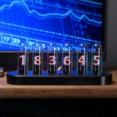 Nixie Tube Table Clock LED Digital Desk Watch Aesthetic Luxury Pipe Tabletop Clocks Modern Silent Living Room Desktop Watches