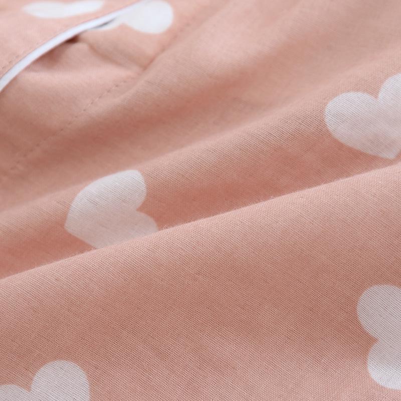 2022 Cotton Gauze Pajama Set with Chest Pads - Summer & Autumn Long Sleeve Women's Homewear