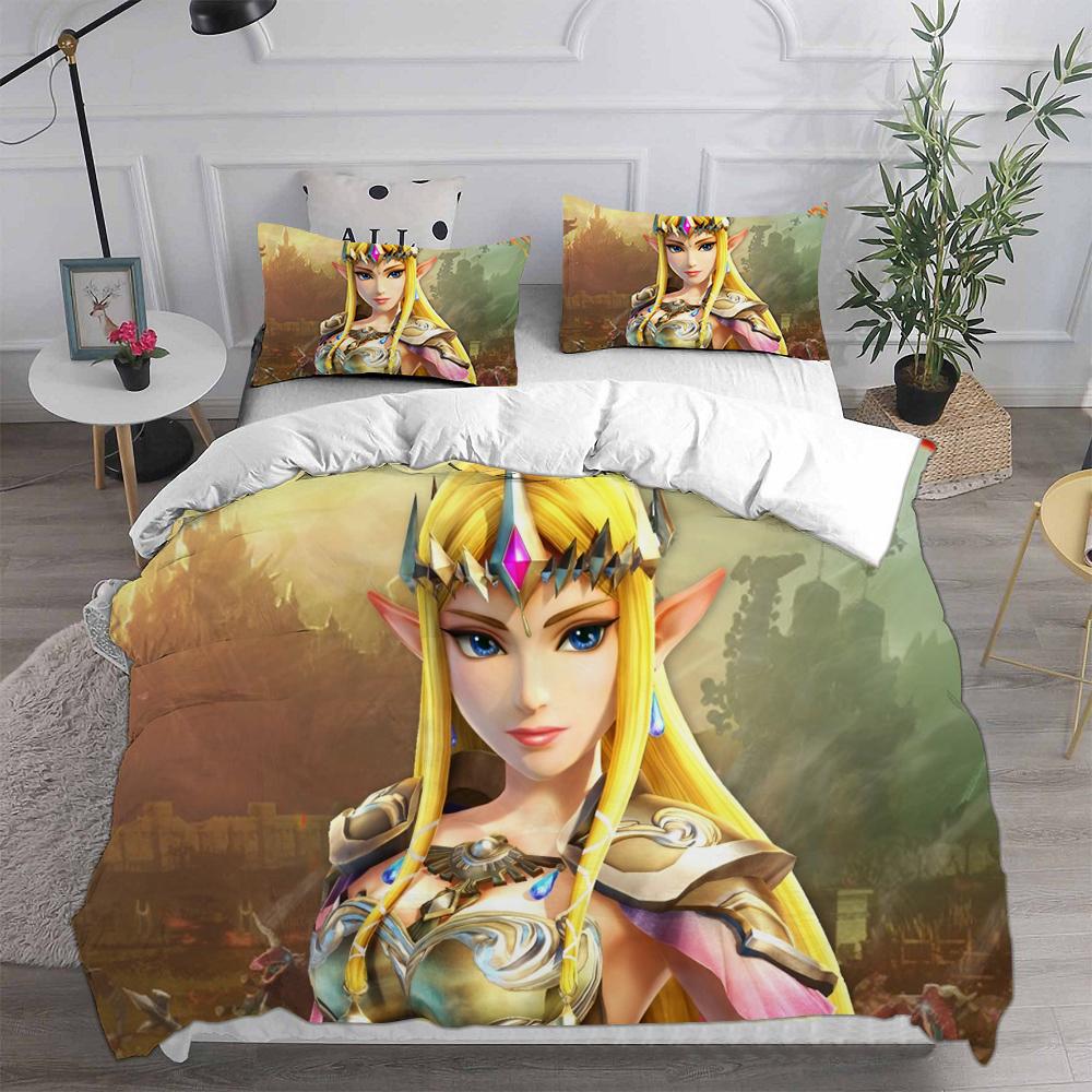 Anime Legend of Zelda Comforter Quilt Bed Cover Duvet Cover Pillow Case 2-3 Pieces EU Single EU Double US Twin Sets Kids Adult