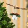 Christmas Bell Door Hanger: Red Berry & Pine Cone Ornament