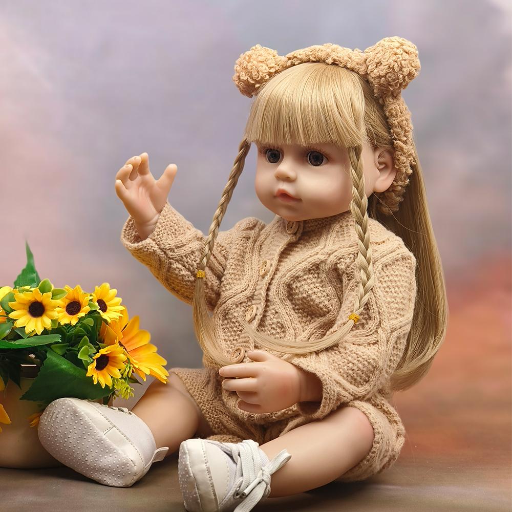 

Мягкая силиконовая кукла-реборн с полным телом, игрушка для малышей, реалистичная мягкая кукла, подарки для детей, игрушки 50cm