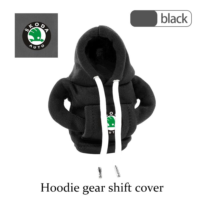 AAFO1 For Skoda Car Logo Gear Shift Knob Cover Hoodie Manual Gear Sweatshirt Decoration Kamiq MK3 Roomster Rapid Kodiaq Karoq Fabia