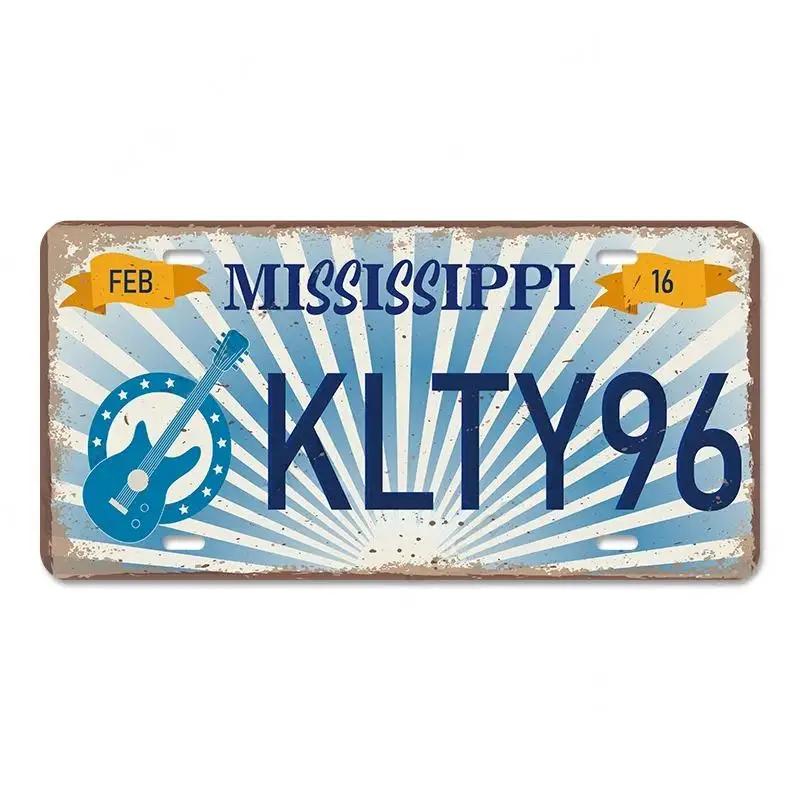 Poster de epocă Placă Statelor Americane Semne de tablă din metal Florida California Texas Hawaii Placă de înmatriculare Club Bar Garage Decor de perete