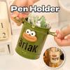 1 Pc Cartoon Pen Holder, Simple Storage Holder, For Office Storage, Desk Storage, Home Study Storage (random Letter Stickers)