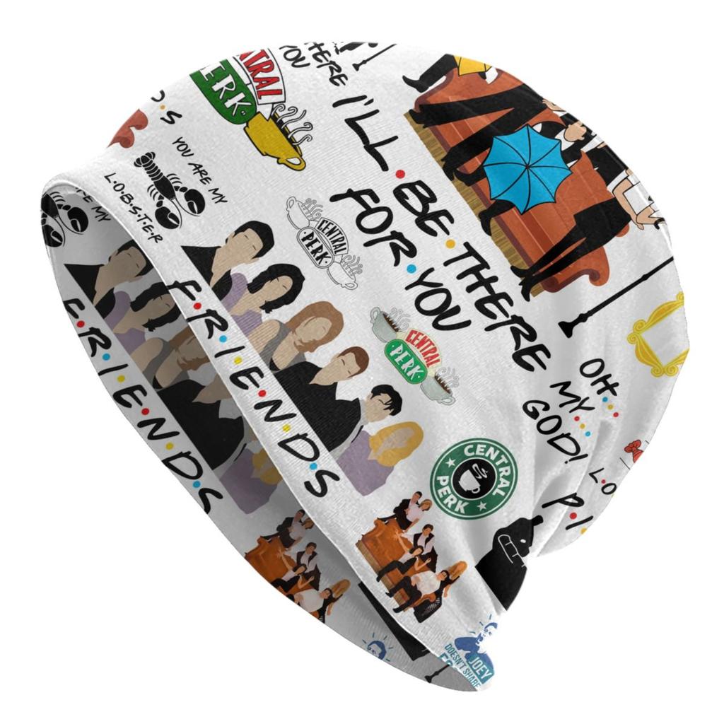 Custom Friends TV Show Skullies Beanies Caps Fashion Winter Warm Women Unisex Knit Hats Unisex Adult Bonnet Hats