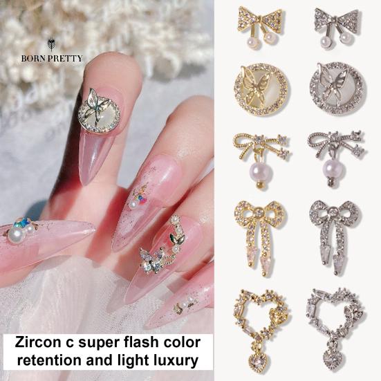 

Нежные ногти Ювелирные изделия для ногтей Украшения Галстук-бабочка Форма сердца Аксессуары DIY Дизайн